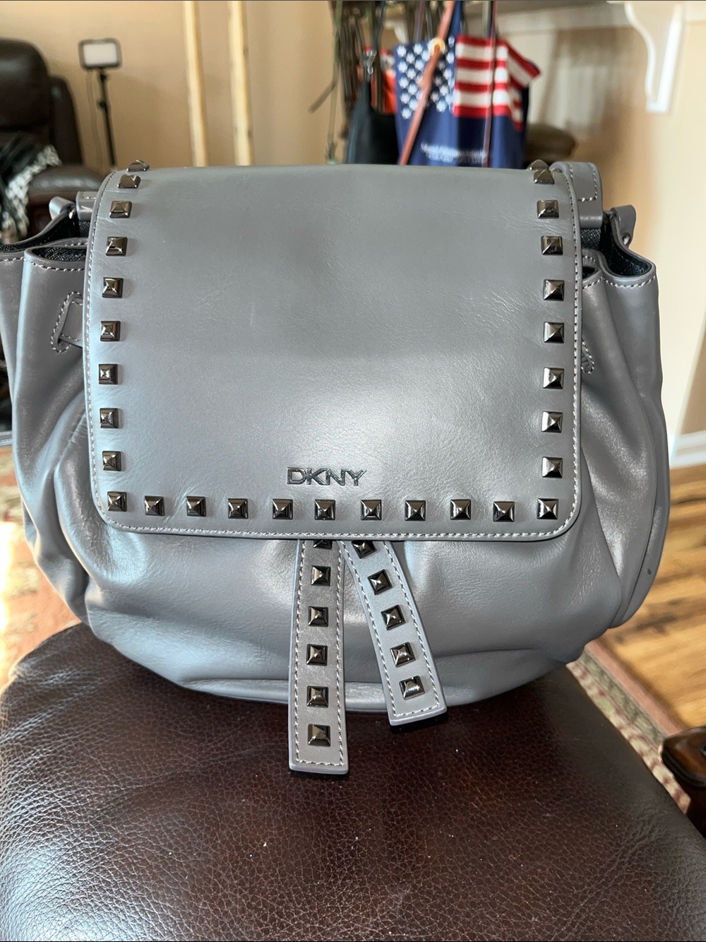 Like new DKNY Leather and Studded Crossbody
